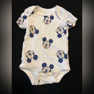 White/Cream Baby Mickey Mouse Onesie